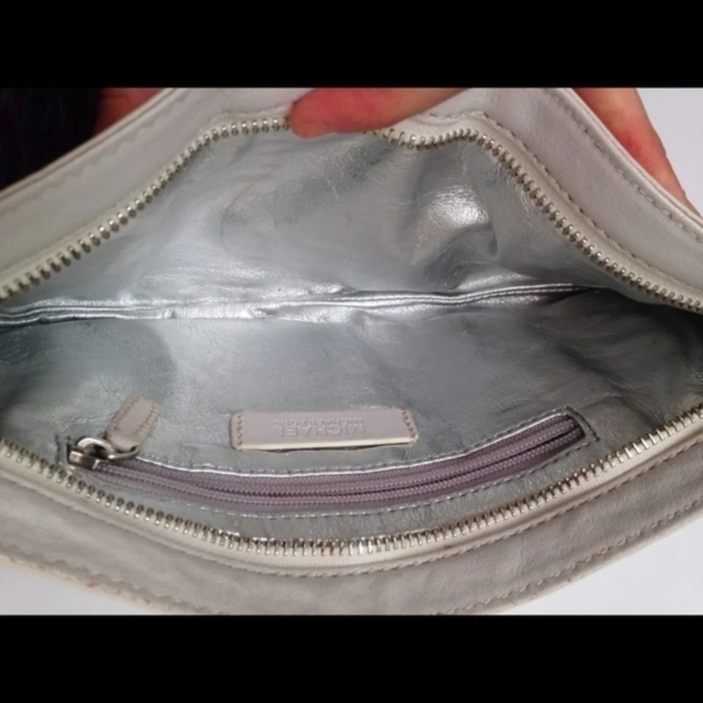Michael Kors cream evening clutch